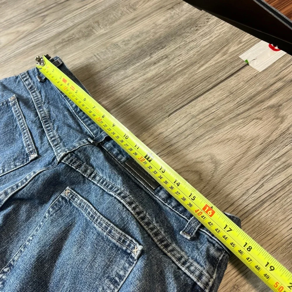 Lee Original Jeans Mens 33x29 Blue Medium Wash Wide Leg Baggy Denim Pants